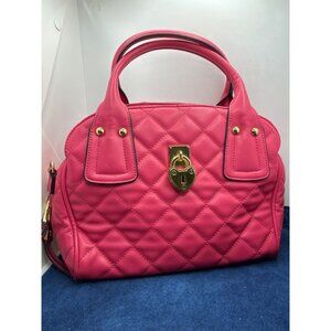 Juicy couture Pink Quilted Handbag With Gold Heart Lock & Zippers